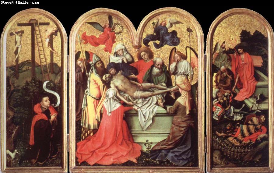 Robert Campin Entombment Triptych